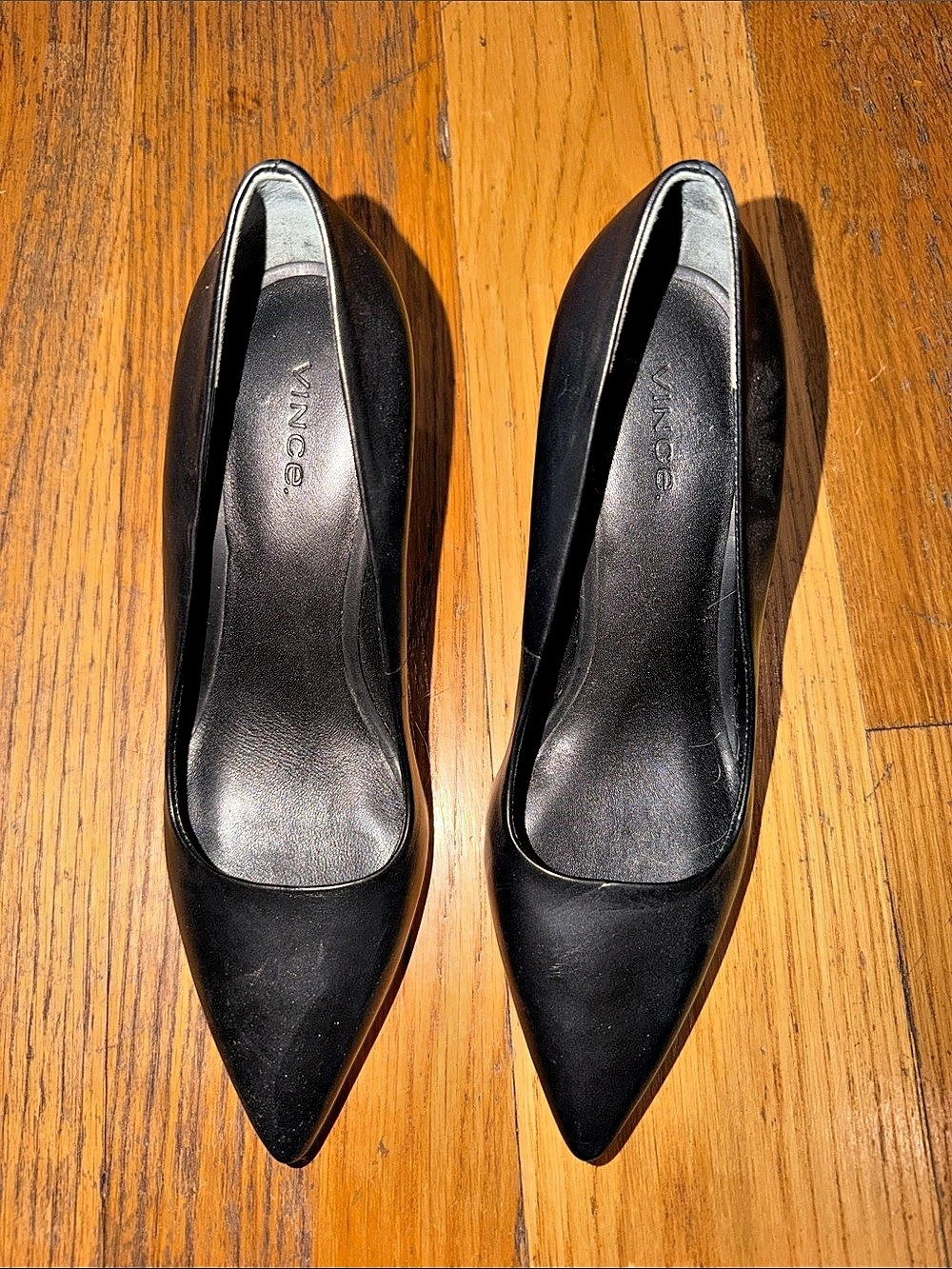 Vince Pointed Toe Heels in Black US 7.5